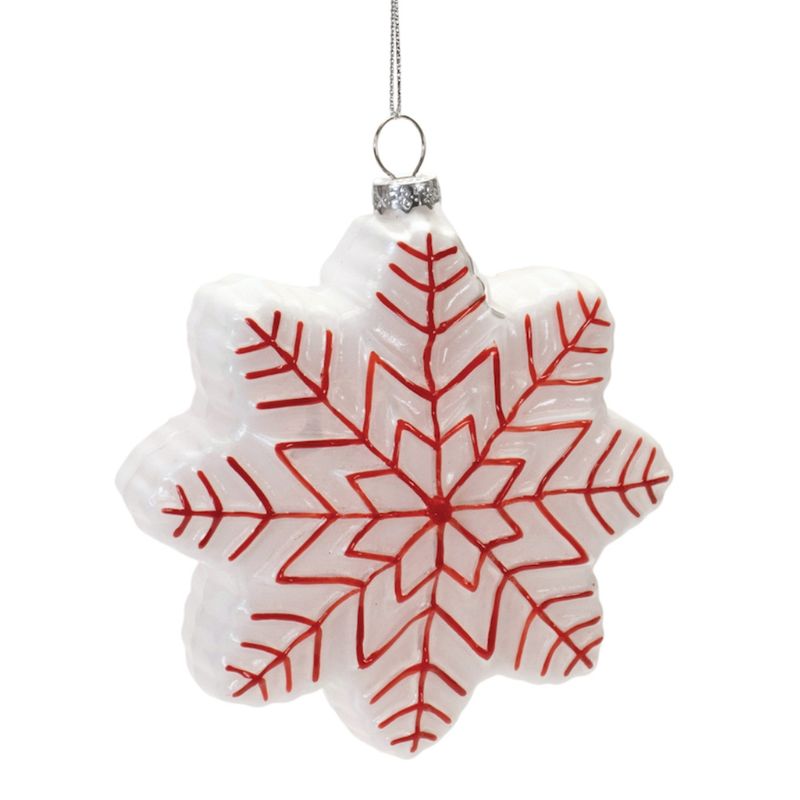Snowflake Glass Ornament